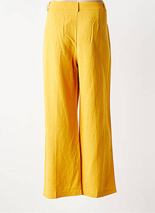 Pantalon large fermeture zippée sous rabat boutonné taille normale jaune NICE THINGS femme