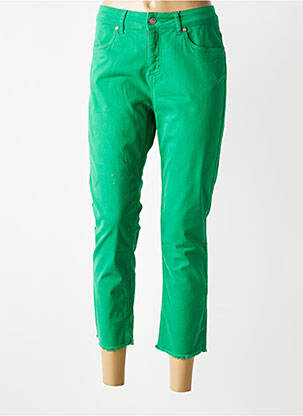 Pantalon 7/8 stretch taille normale vert SIGNE NATURE femme