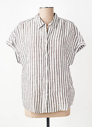 Chemisier coupe droite manches courtes gris STREET ONE femme