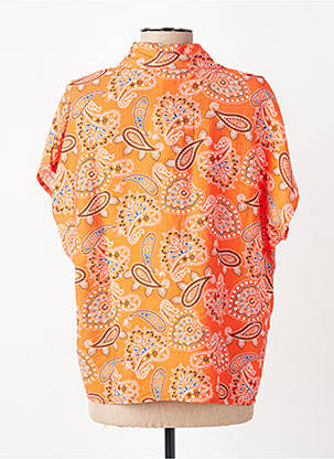 Chemisier manches courtes manches courtes orange JUBYLEE femme