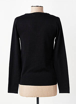 Pull coupe droite manches longues noir ICHI femme