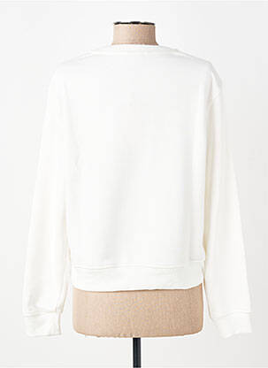 Sweat-shirt sérigraphie manches longues blanc LAURE + MAX femme