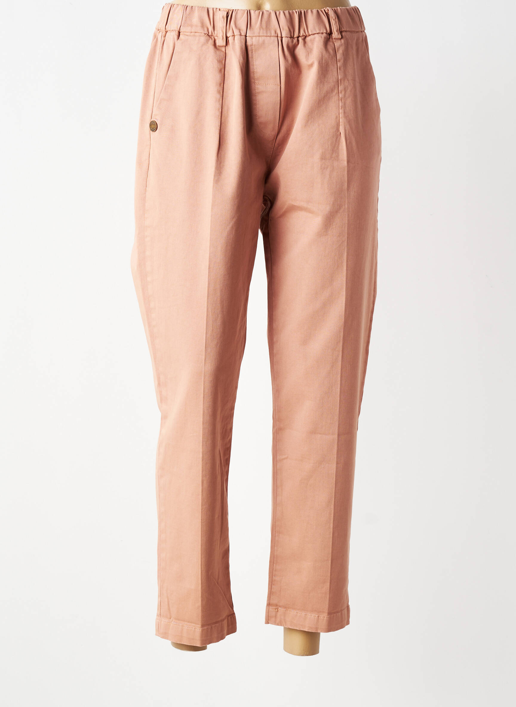 Pantalon droit taille normale taille normale rose PAKO LITTO femme