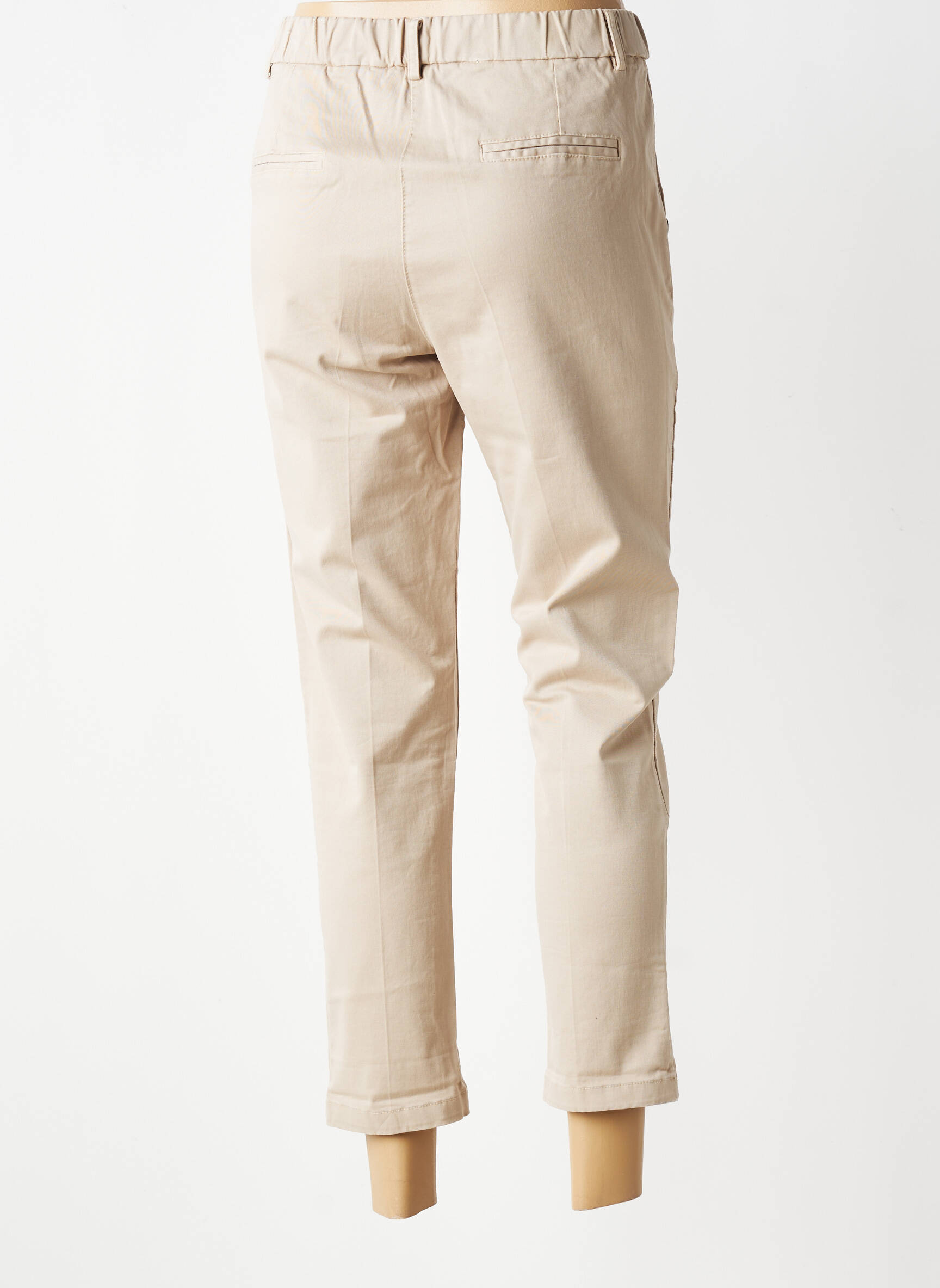 Pantalon droit taille normale taille normale beige PAKO LITTO femme
