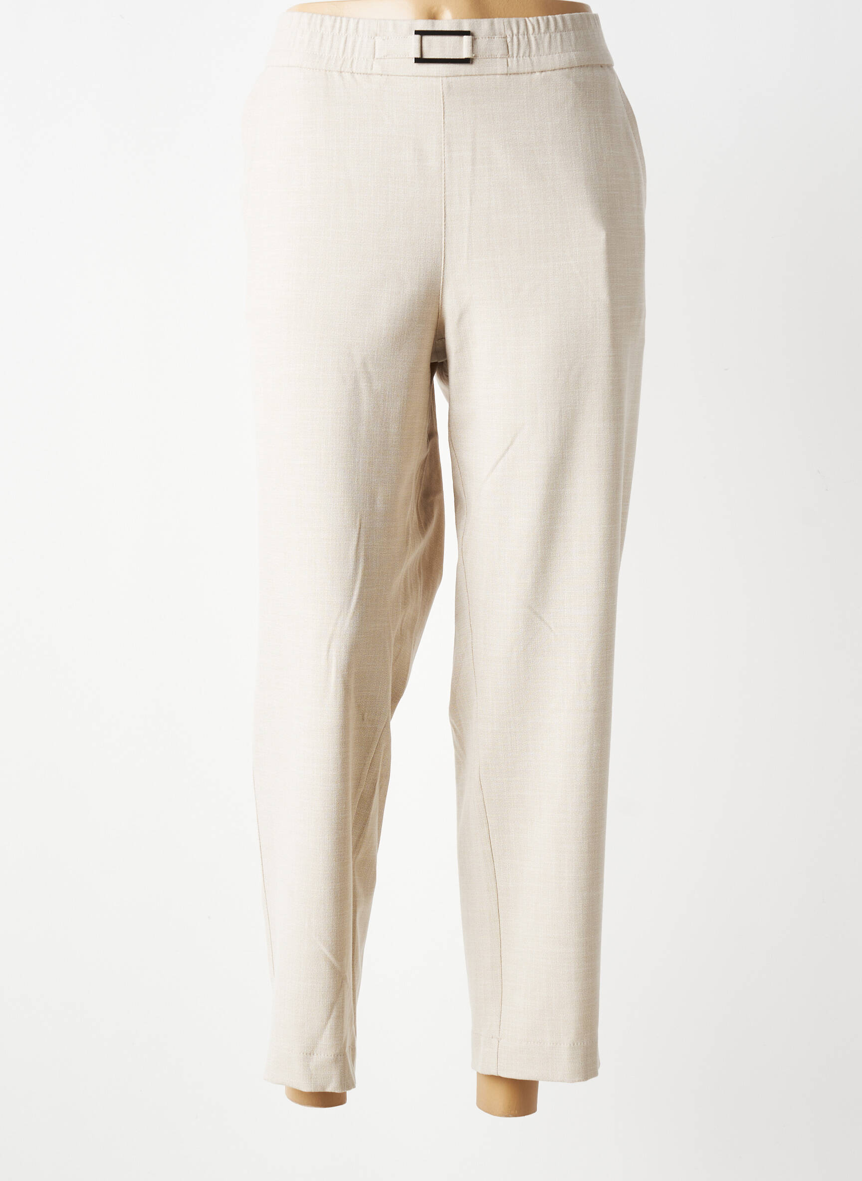 Pantalon 7/8 taille élastique taille normale beige STREET ONE femme