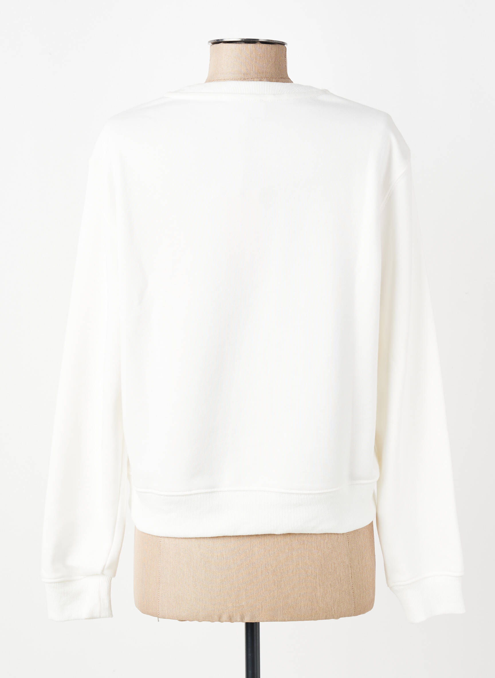 Sweat-shirt sérigraphie manches longues blanc LAURE + MAX femme