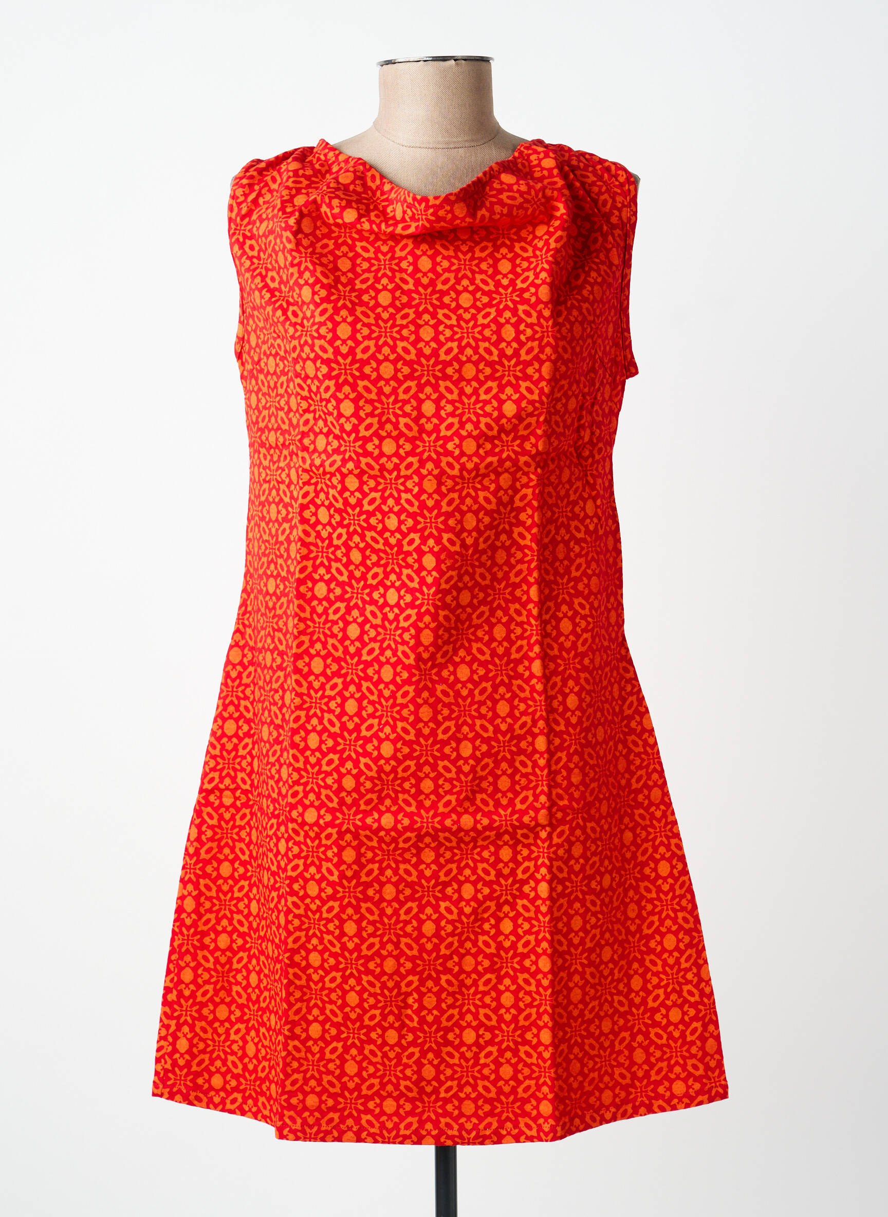 Robe courte sans manche sans manche orange SINOE BY BAMBOO'S femme