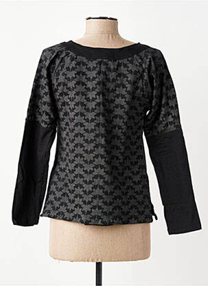 Veste casual col rond noir BAMBOO'S femme