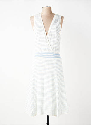 Robe mi-longue sans manche sans manche blanc LILI SIDONIO femme