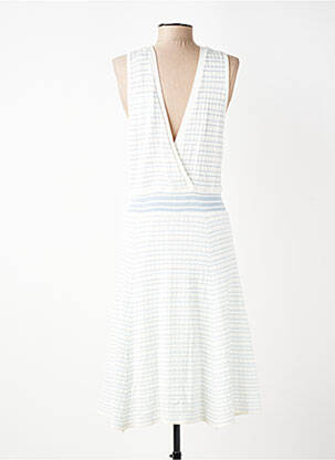 Robe mi-longue sans manche sans manche blanc LILI SIDONIO femme