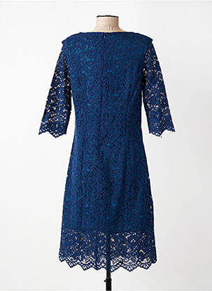 Robe mi-longue manches 3/4 manches 3/4 bleu MOLLY BRACKEN femme