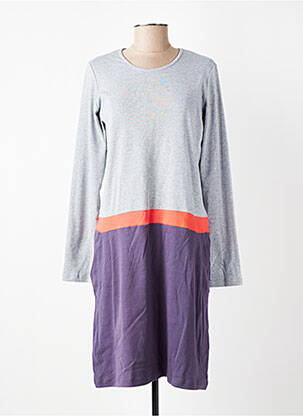 Chemise de nuit manches longues gris CANAT femme