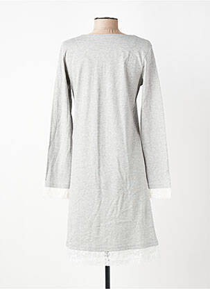 Robe mi-longue manches longues manches longues gris CANAT femme