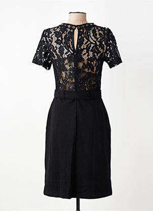 Robe mi-longue manches courtes manches courtes noir EVA KAYAN femme