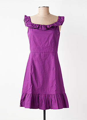 Robe courte sans manche sans manche violet MOLLY BRACKEN femme