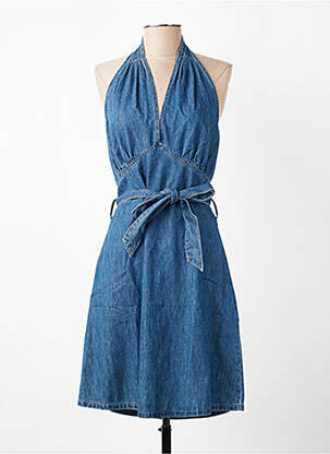 Robe mi-longue sans manche sans manche bleu LILI SIDONIO femme
