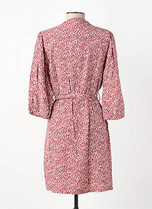 Robe courte manches 3/4 manches 3/4 rouge GRACE & MILA femme