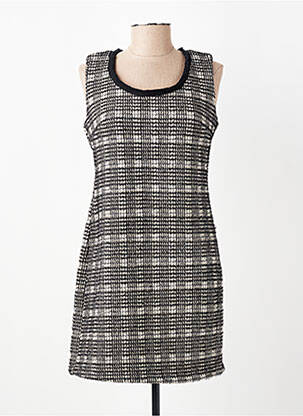 Robe courte coupe fluide sans manche noir ARTIGLI femme