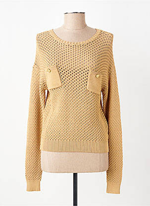 Pull stretch manches longues beige ARTIGIANO femme