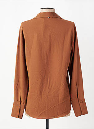 Chemisier coupe cintrée manches longues marron ARTIGLI femme