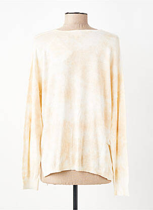 Pull col v manches longues beige GRACE & MILA femme