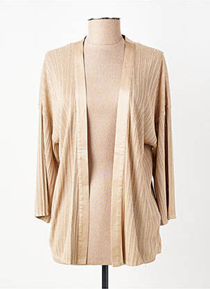 Gilet manches longues manches 3/4 beige YAYA femme