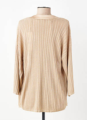 Gilet manches longues manches 3/4 beige YAYA femme