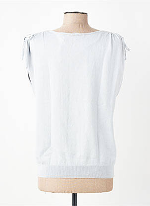 Pull stretch manches courtes gris YAYA femme