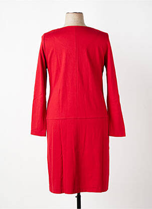 Robe mi-longue manches longues manches longues rouge PAUSE CAFE femme