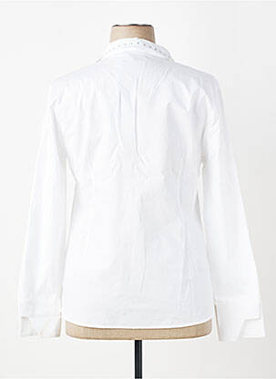 Chemisier coupe cintrée manches longues blanc EVA KAYAN femme