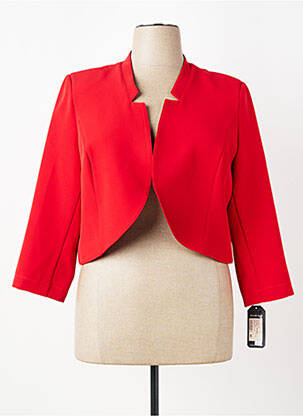 Boléro tissage crêpe rouge ANNE KELLY femme