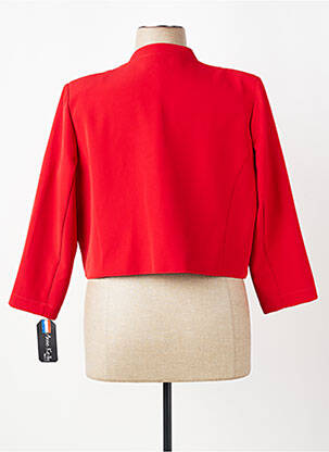 Boléro tissage crêpe rouge ANNE KELLY femme
