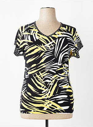 T-shirt col v manches courtes noir TELMAIL femme