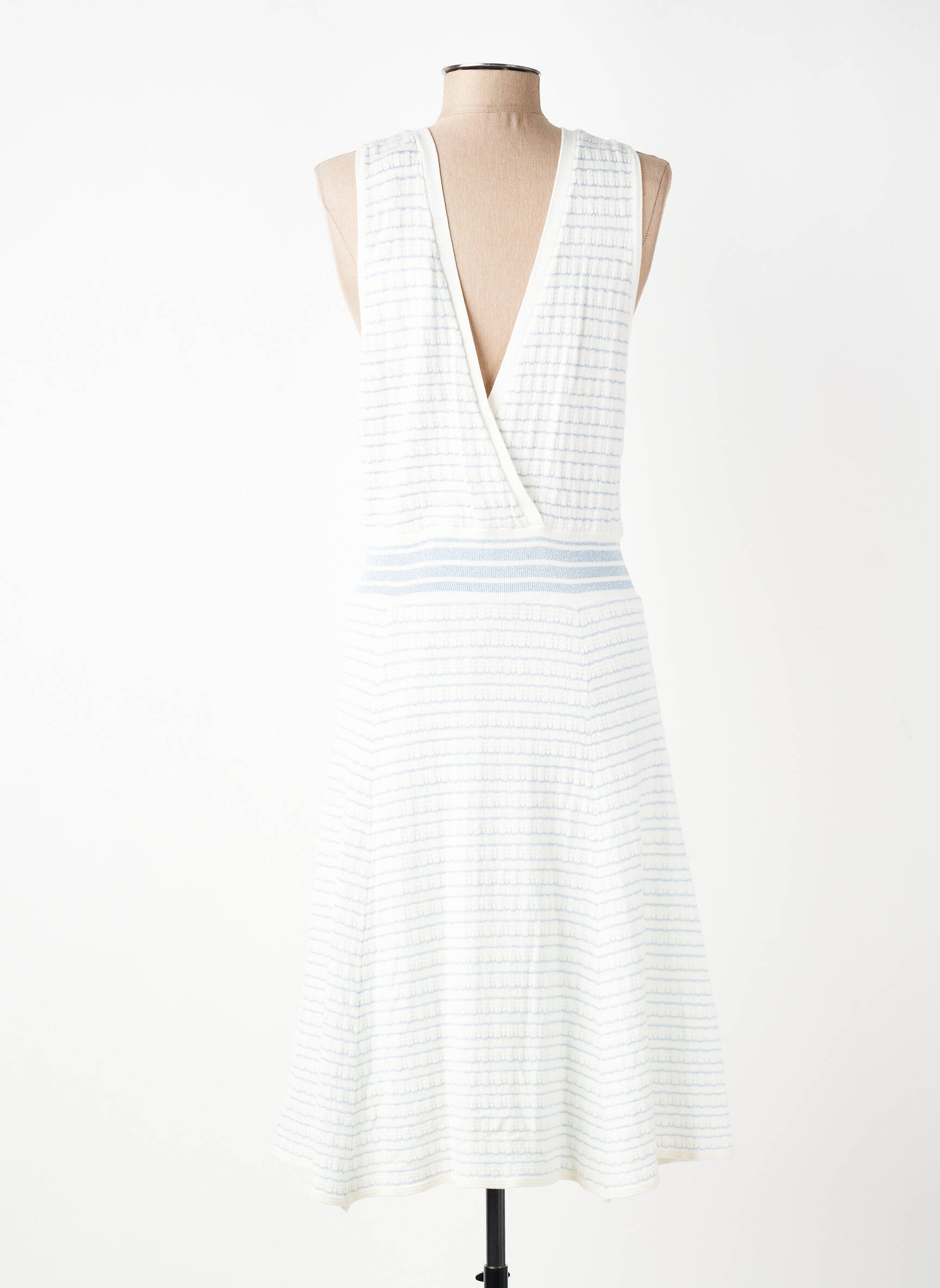 Robe mi-longue sans manche sans manche blanc LILI SIDONIO femme