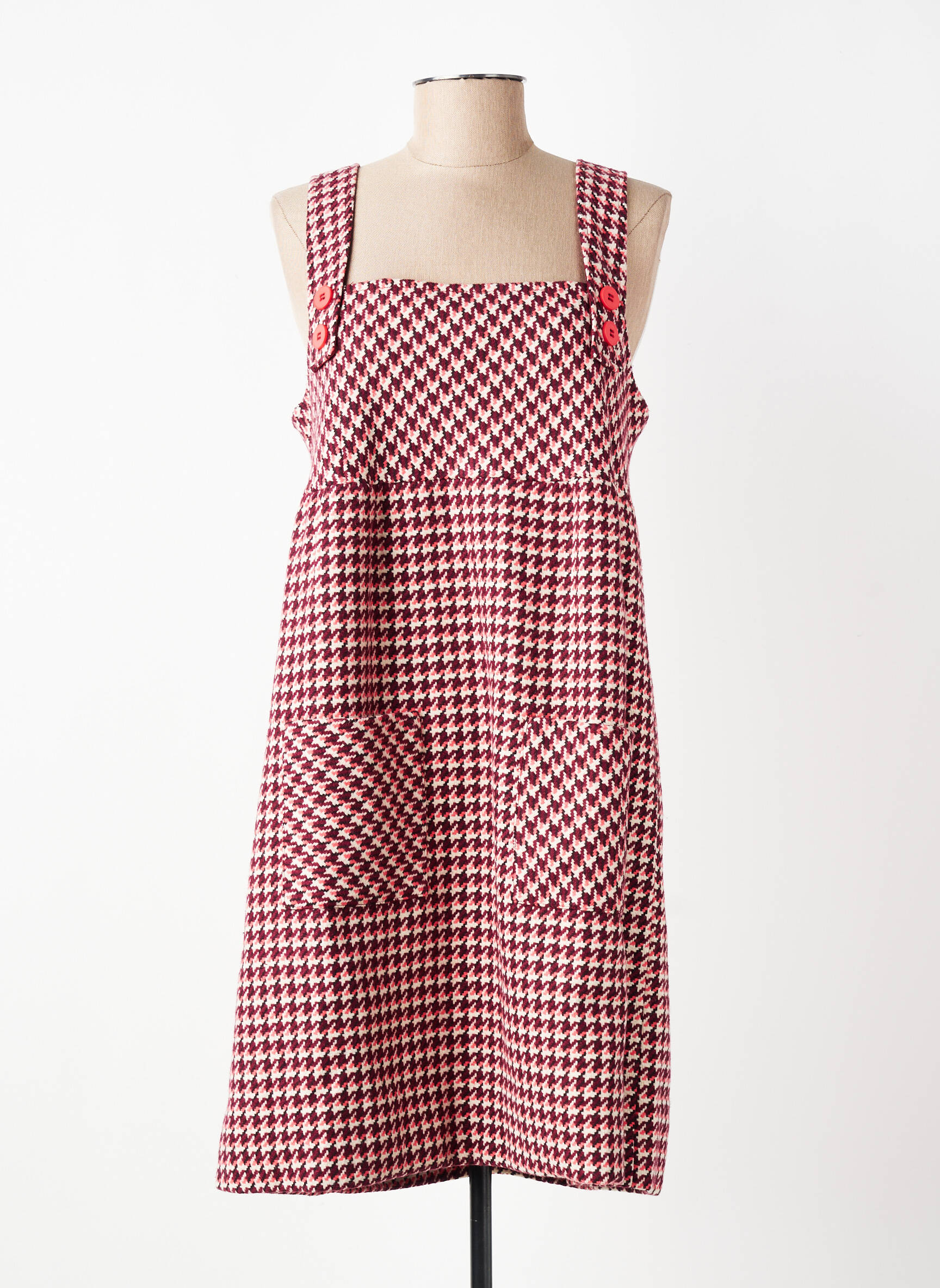 Robe courte fermeture zippée au dos fines bretelles rouge LILI SIDONIO femme