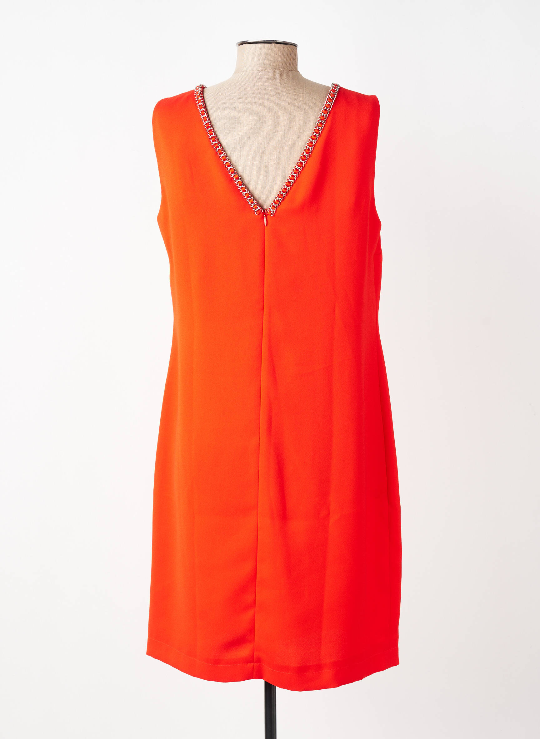 Robe mi-longue sans manche sans manche orange EVA KAYAN femme