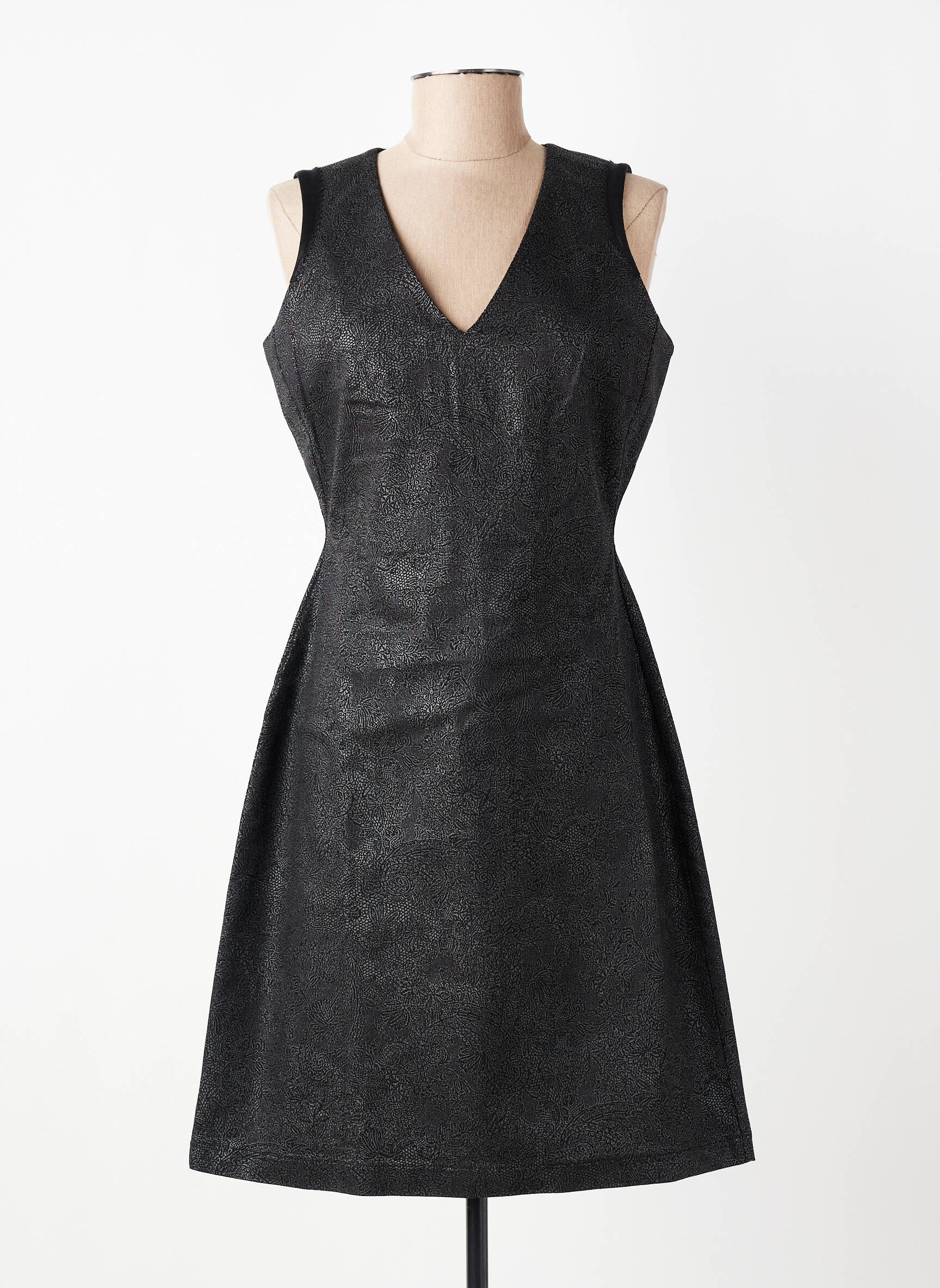 Robe mi-longue sans manche sans manche gris EVA KAYAN femme