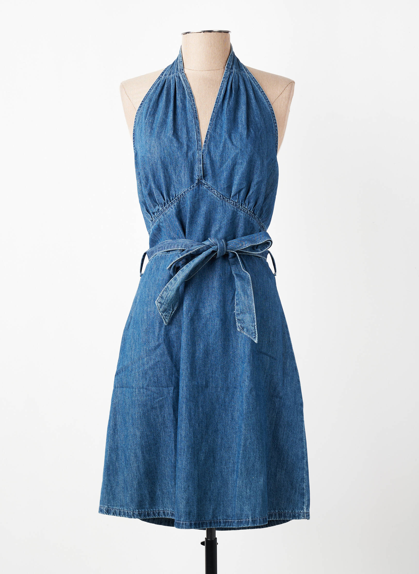 Robe mi-longue sans manche sans manche bleu LILI SIDONIO femme