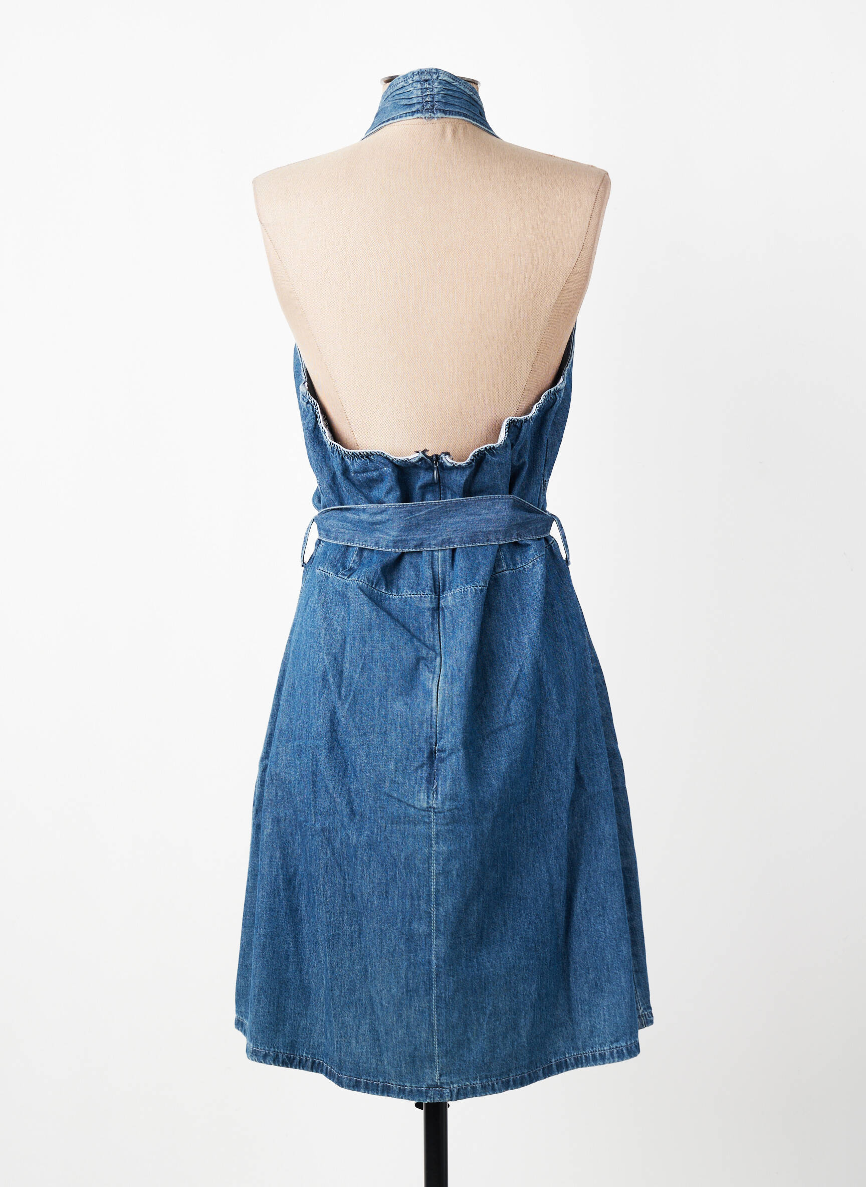 Robe mi-longue sans manche sans manche bleu LILI SIDONIO femme