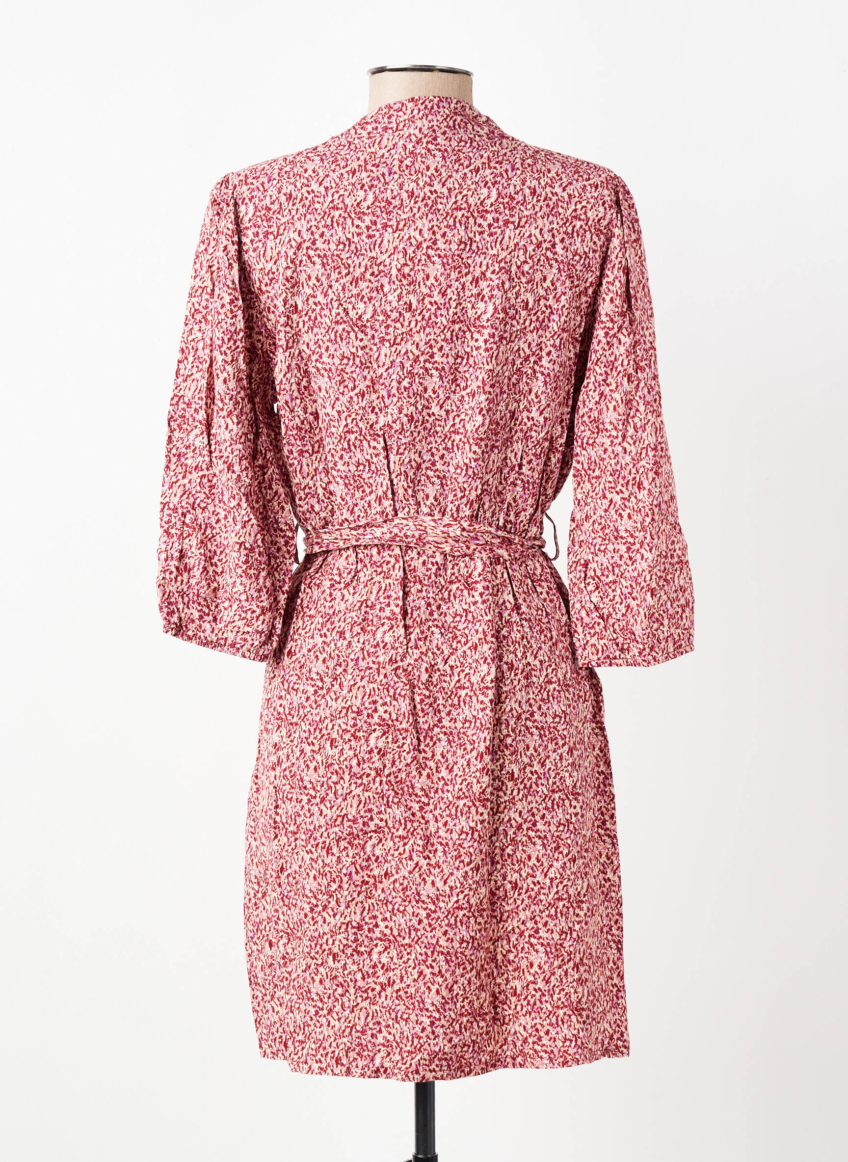 Robe courte manches 3/4 manches 3/4 rouge GRACE & MILA femme