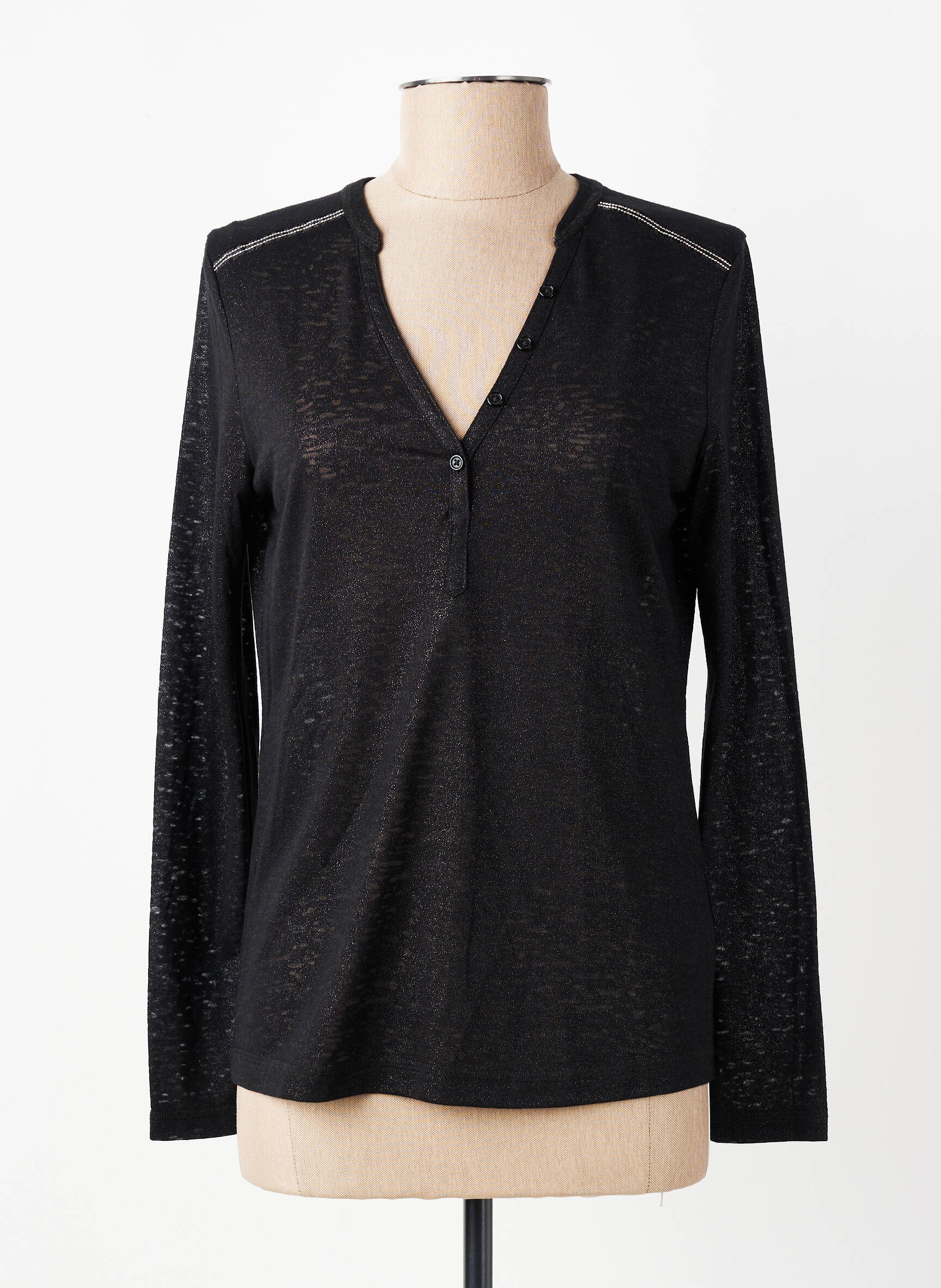 Top manches longues manches longues noir ONE STEP femme