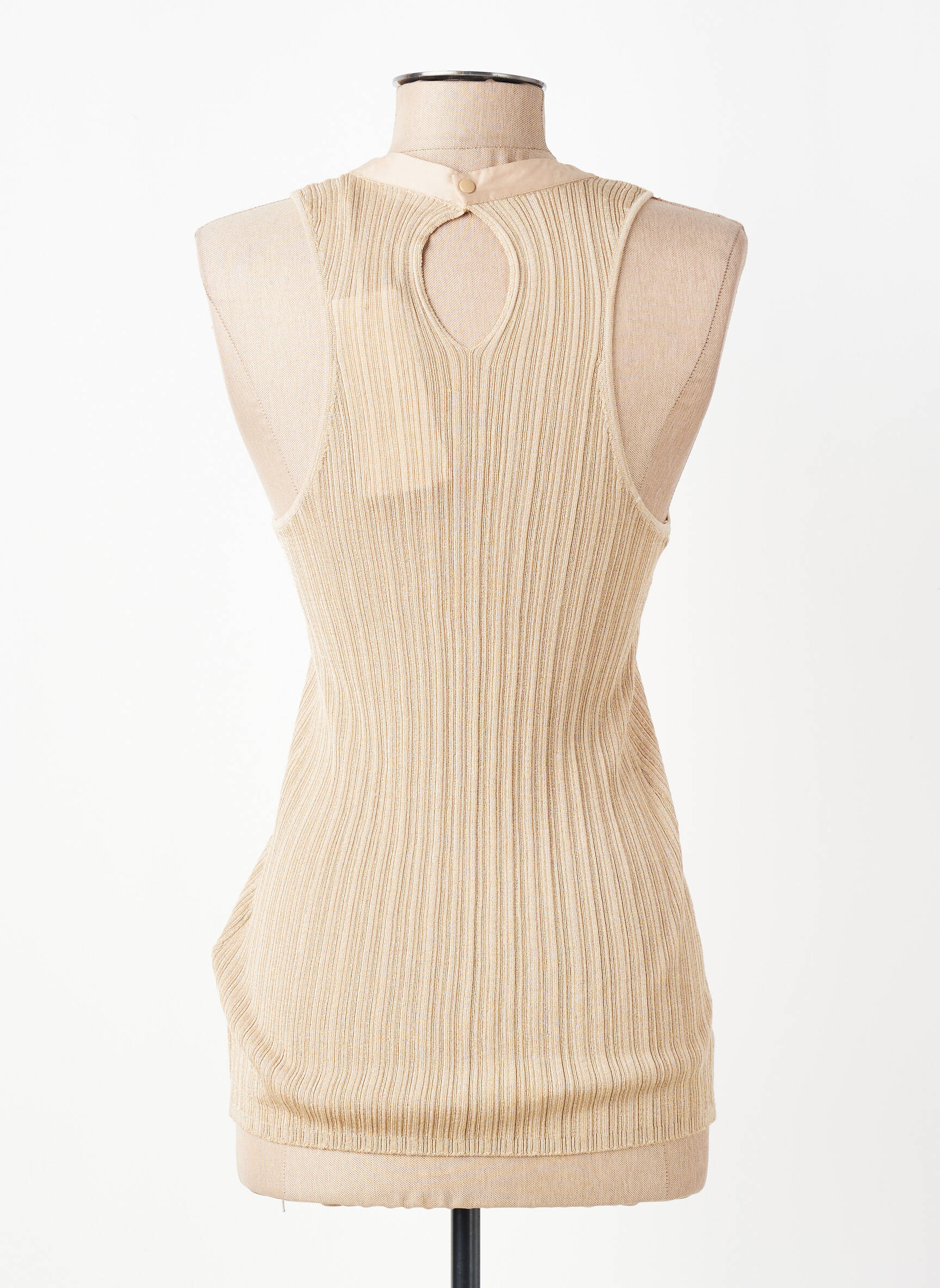 Top stretch sans manche beige YAYA femme