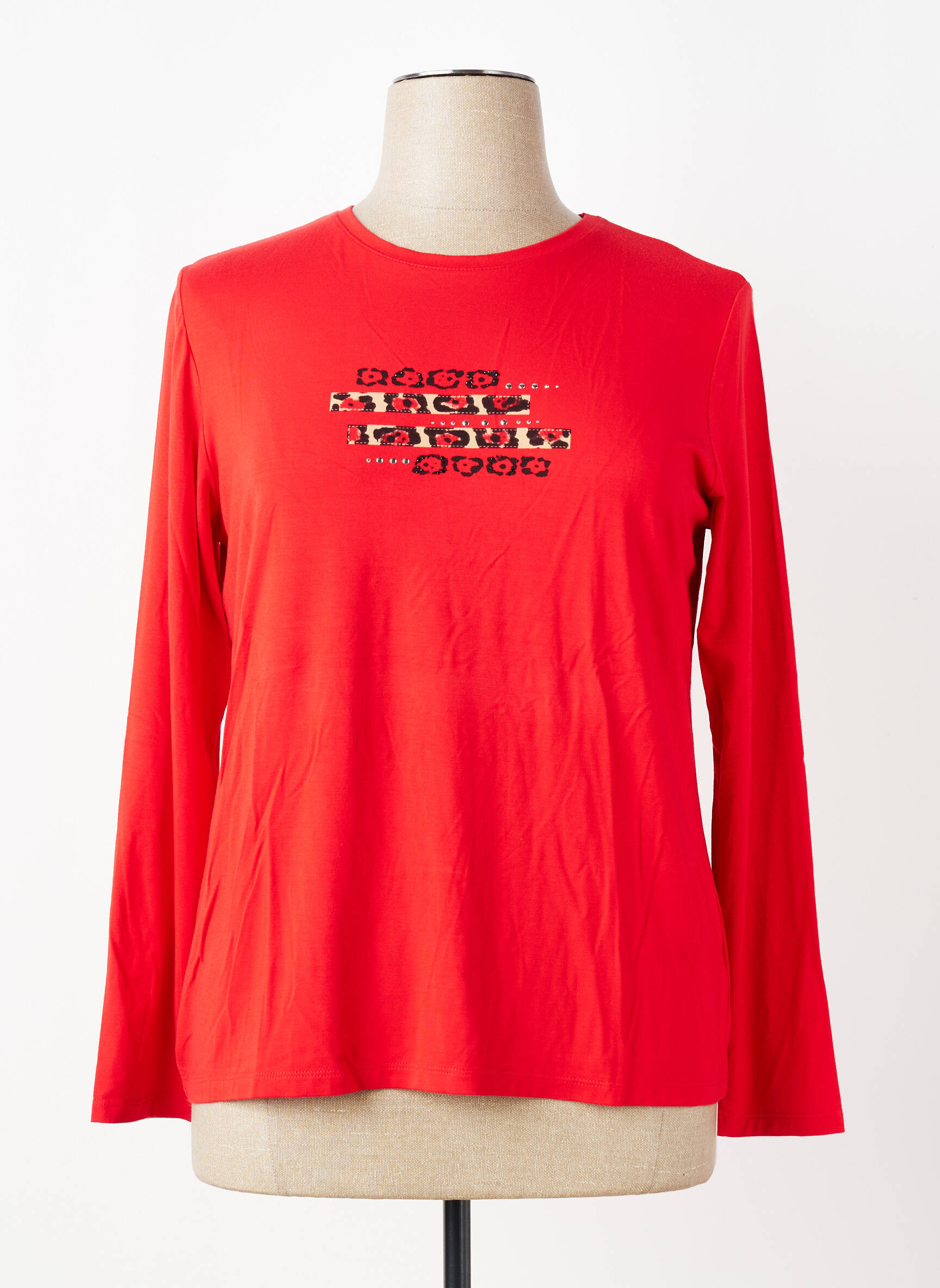 T-shirt manches longues manches longues rouge TELMAIL femme