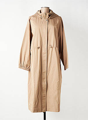 Trench tissage popeline a capuche beige GRACE & MILA femme