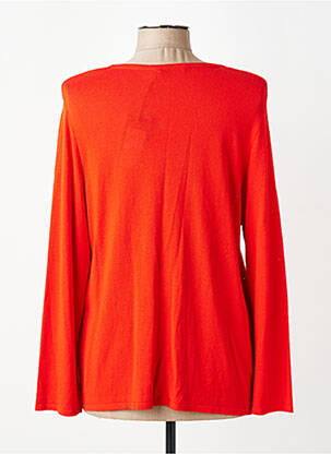 Gilet manches longues maille ajourée rouge TELMAIL femme