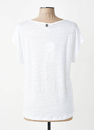 T-shirt imprimé fantaisie manches courtes blanc MALOKA femme