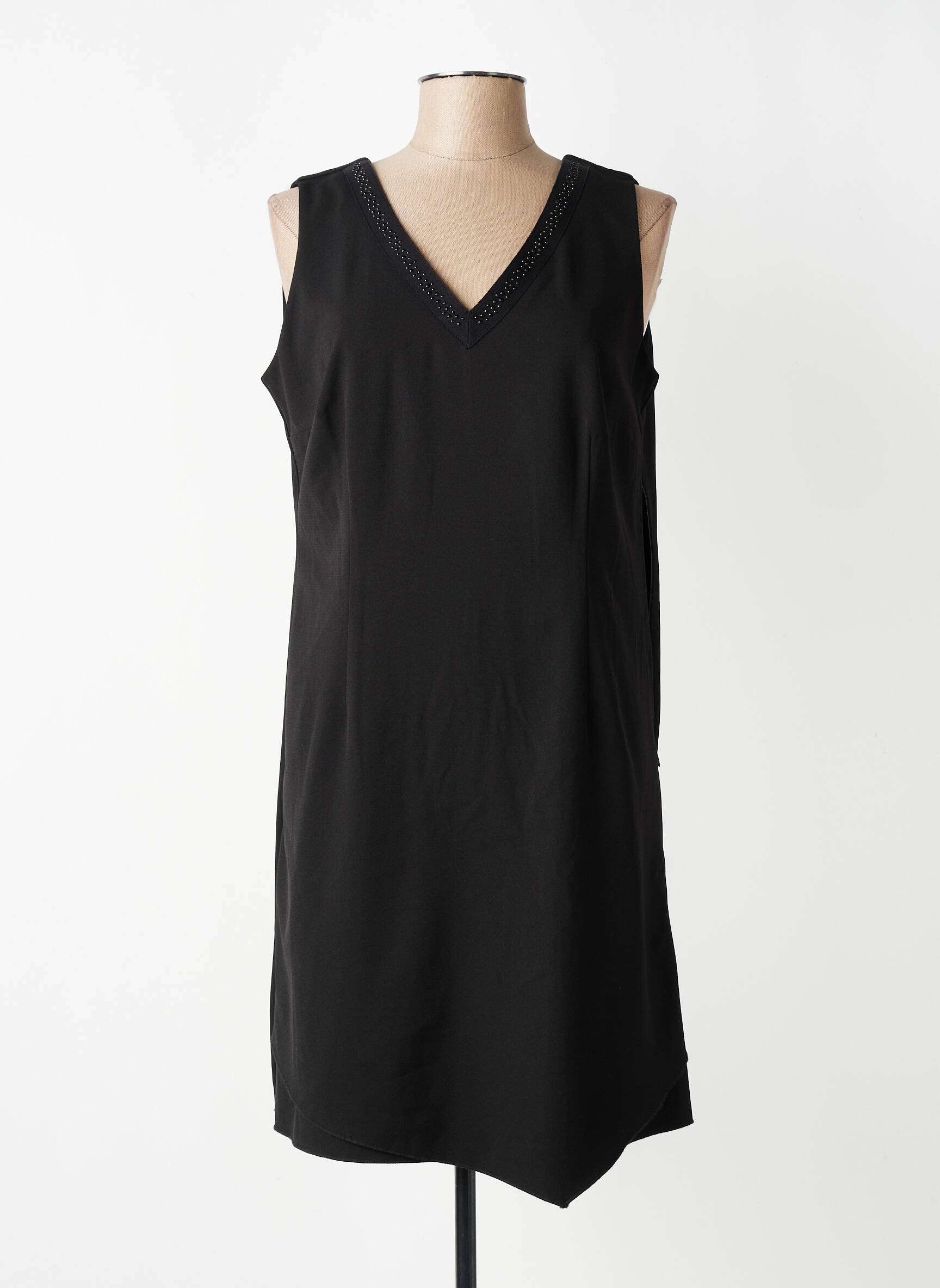 Robe mi-longue sans manche sans manche noir PAUSE CAFE femme