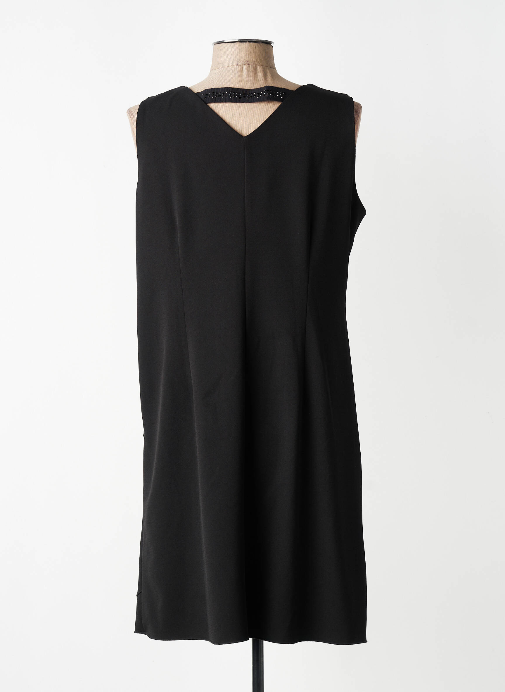 Robe mi-longue sans manche sans manche noir PAUSE CAFE femme