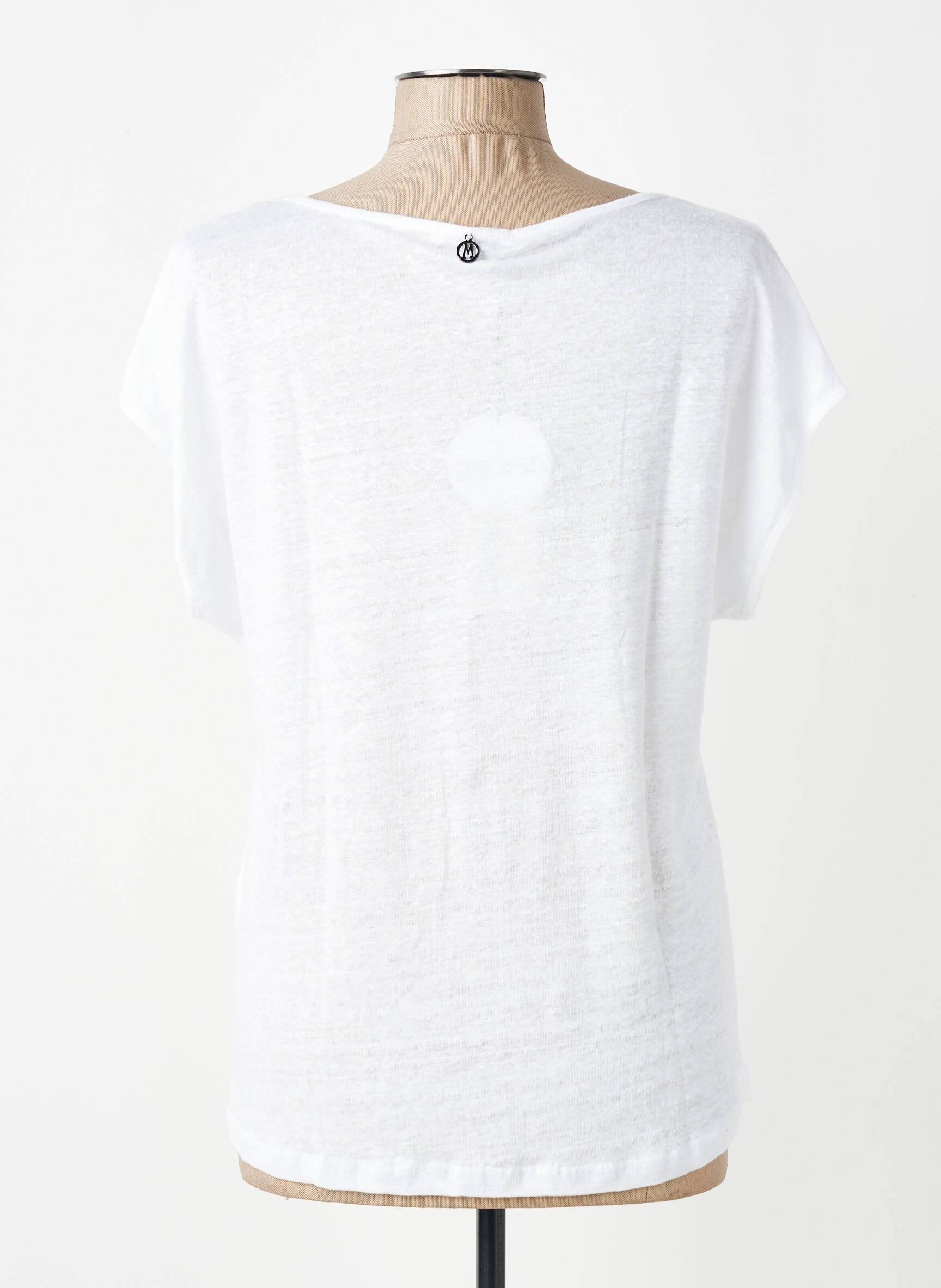 T-shirt imprimé fantaisie manches courtes blanc MALOKA femme