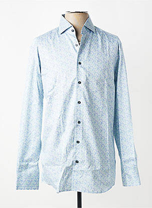 Chemise manches longues imprimé fantaisie bleu 1863 BY ETERNA homme